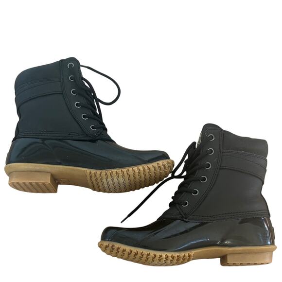 Bass Women’s Harlequin Black and Brown Waterproof Boots - Picture 4 of 8